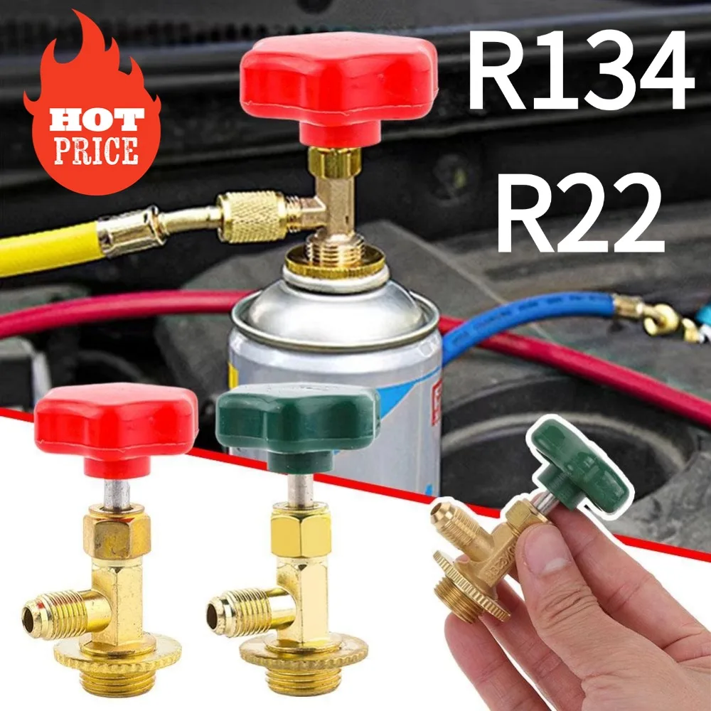 R22 r134a válvula de segurança de carregamento de refrigeração ar condicionado refrigerante adaptador líquido de segurança peças de ferramentas manuais