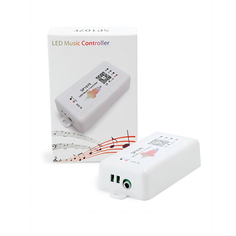Ws2812B Led Rgbic Controlador de Luz de Tira Dc5V-24V wifi Sp511E Música Ws2811 Sk6812 Sp107E E Endereçável Sp107E Controlador de Aplicativo Inteligente