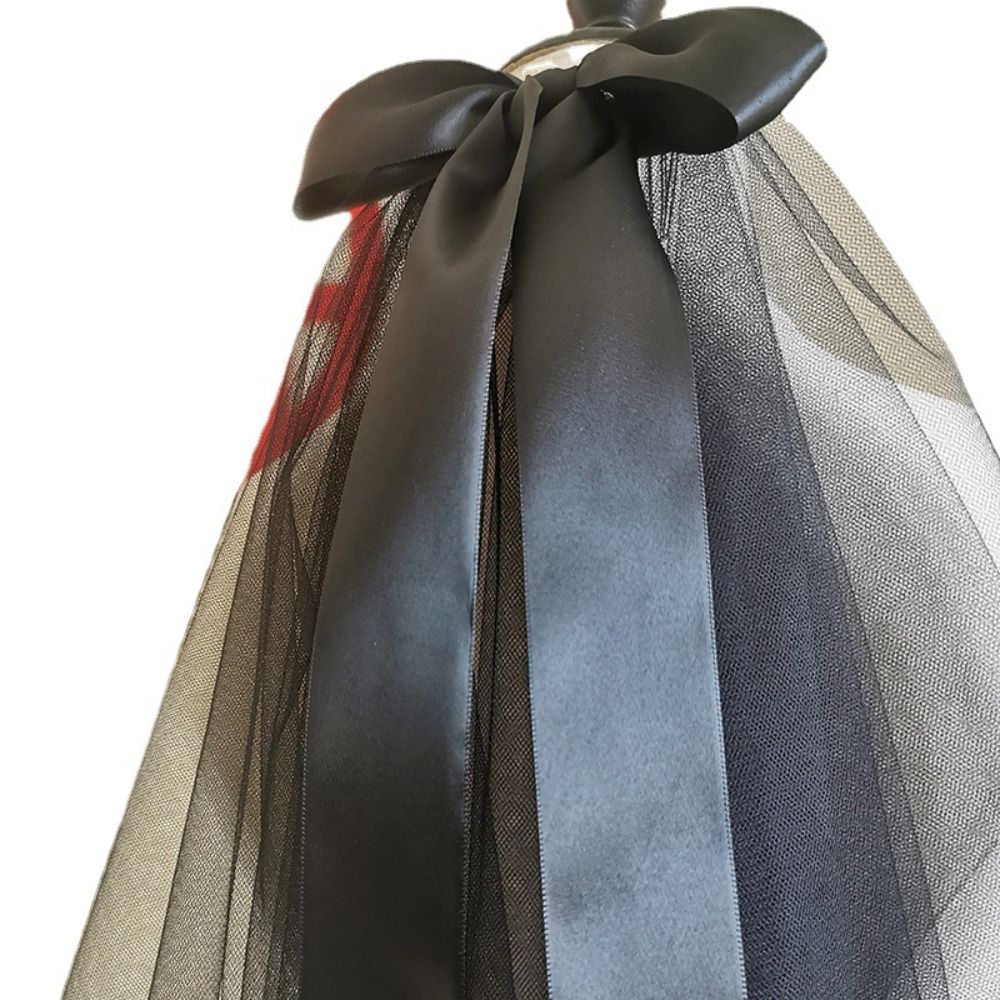 Dupla Camada Véu De Noiva Com Pente De Cabelo, Fita Minimalista, Gaze De Cabeça Da Noiva, Gaze De Casamento, Acessórios De Noiva