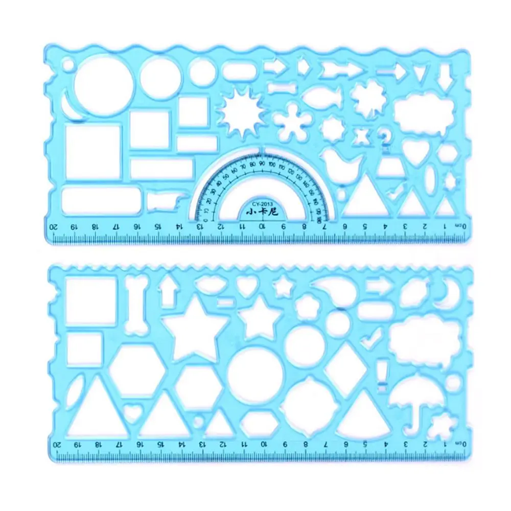 Office Measuring Tool School Accessories Drafting Supplies Drawing Ruler Template Rulers Mathematical Geometry Wavy Line Ruler