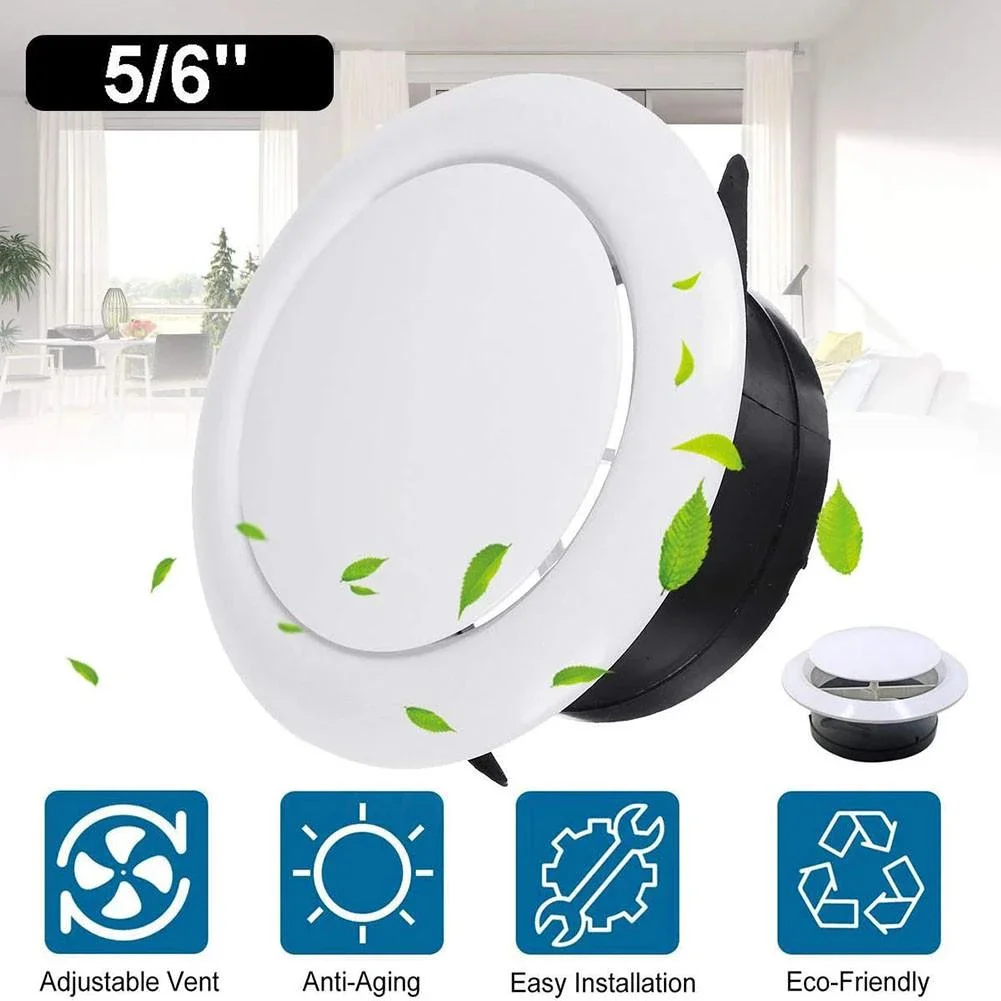 Tampa de ventilação saída de ar ventilação doméstica 100mm 150mm 200mm 75mm tubo de ar condicionado difusor de ventilação saída de ar circular