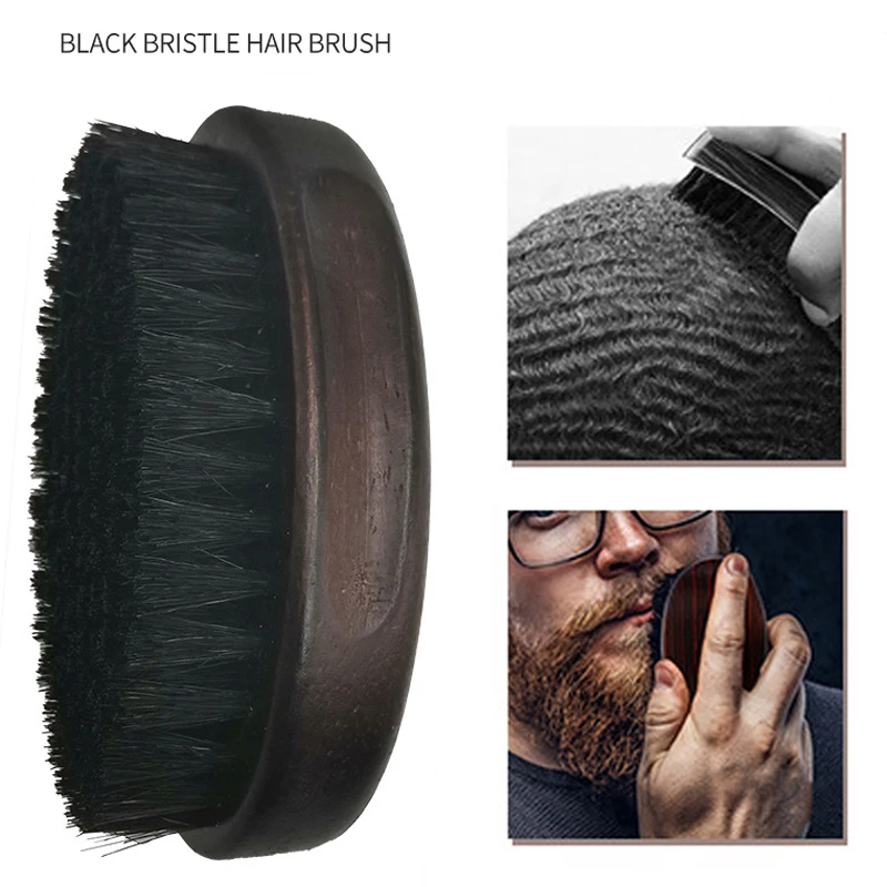Fur Boar Hair Brush Men Bristle Wild Natural Barbershop Cleaning Professional Beard Brush Boar Soft Hairbrush Hair Styling Tools