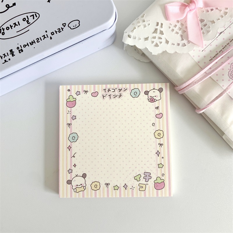 MINKYS 50 Sheets Kawaii Puppy Square Memo Pads Paper To Do List Journal Note Paperlaria DIY Material Stationery