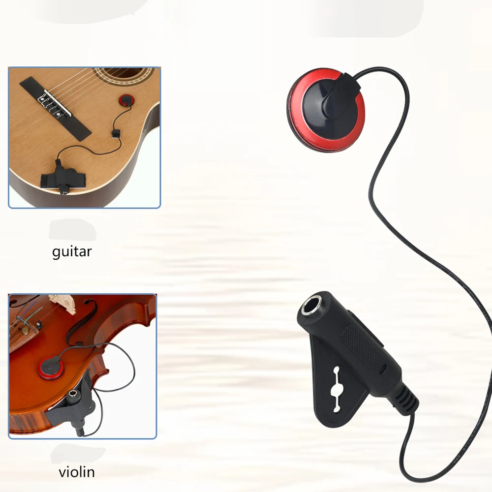 เครื่องมือ Universal Pickup กีตาร์ Pickup Piezo Contact ไมโครโฟน Pickup สําหรับกีตาร์ไวโอลินกีตาร์อุปกรณ์เสริม
