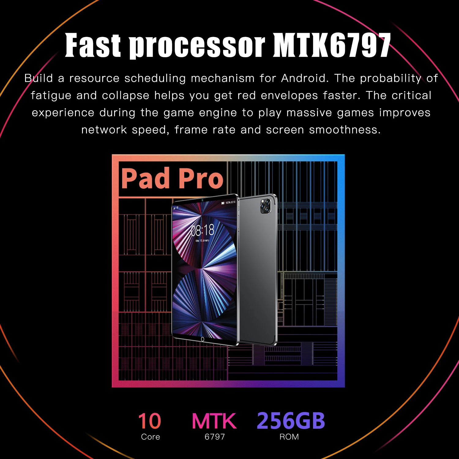 แท็บเล็ต Android 10.1นิ้ว Global Version 8 + 256GB ซิม4G LTE Wifi Android 12.0 Google เล่นสมาร์ทแท็บเล็ตปากกาสัมผัสฟรี