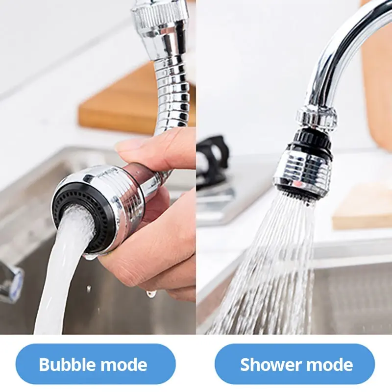 1pc rubinetto da cucina adattatore in acciaio inox lavandino del bagno risparmio idrico ad alta pressione risparmio energetico rotazione di 360 gradi, Spray