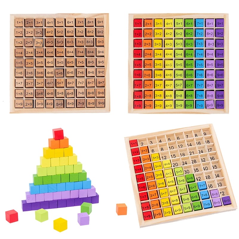 Montessori Math Toys for Kids Children Baby Educational Toys 99 Multiplication Table Math Arithmetic Teaching Aids