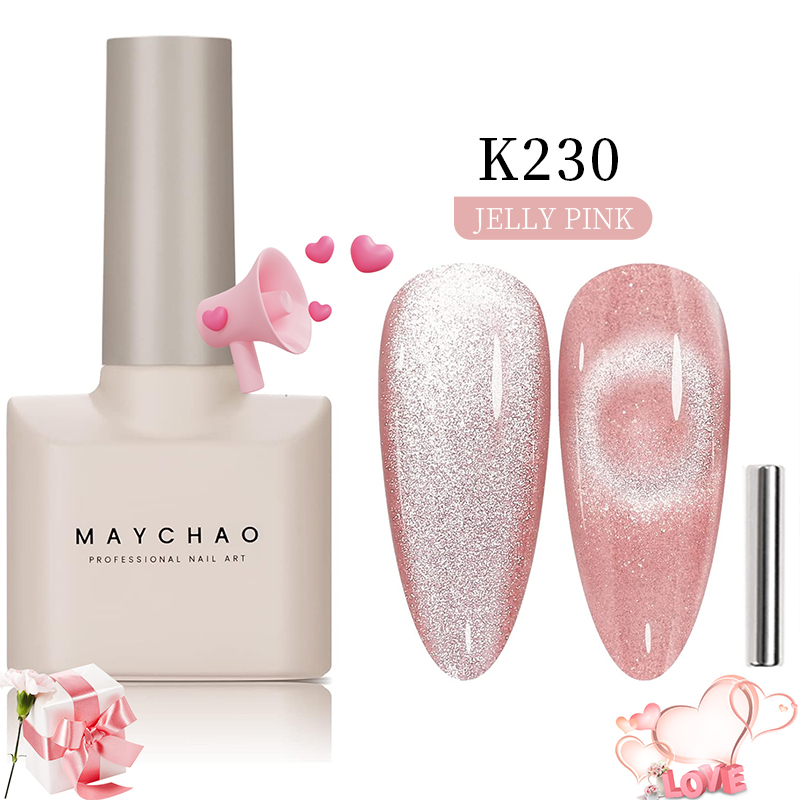MAYCHAO-esmalte de uñas en Gel con forma de ojo de gato, 12ML, con imán, holográfico, magnético, arcoíris, para decoración de uñas, manicura DIY