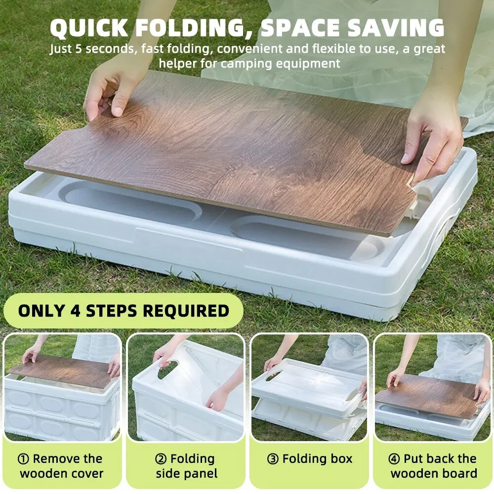Outdoor Camping Picknick Klappbare Aufbewahrungsbox Home Kofferraum Multifunktions-Aufbewahrungsbox Praktischer Organizer