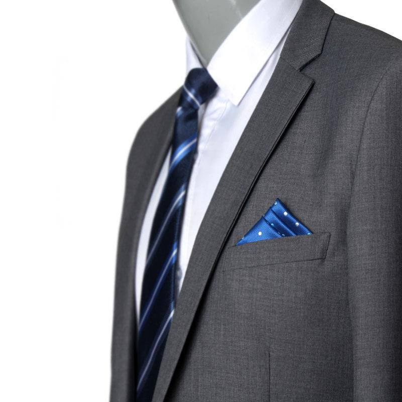 23 ซม.คลาสสิก Polka Dot Men Pocket Square ชุดสูทผ้าเช็ดหน้าเจ้าบ่าวงานแต่งงานผ้าพันคอสีดําสีแดงสีฟ้าสีเขียวโพลีเอสเตอร์ Hanky