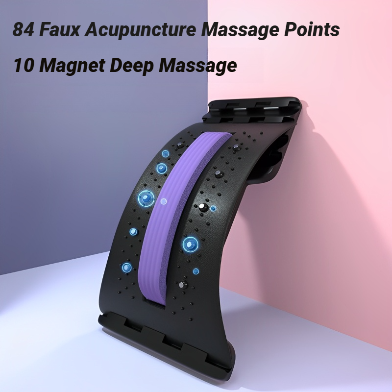 Back Stretcher Multi-Level Adjustable Massager Waist Neck Fitness Lumbar Cervical Spine Support Soothing Device Stretching Yoga