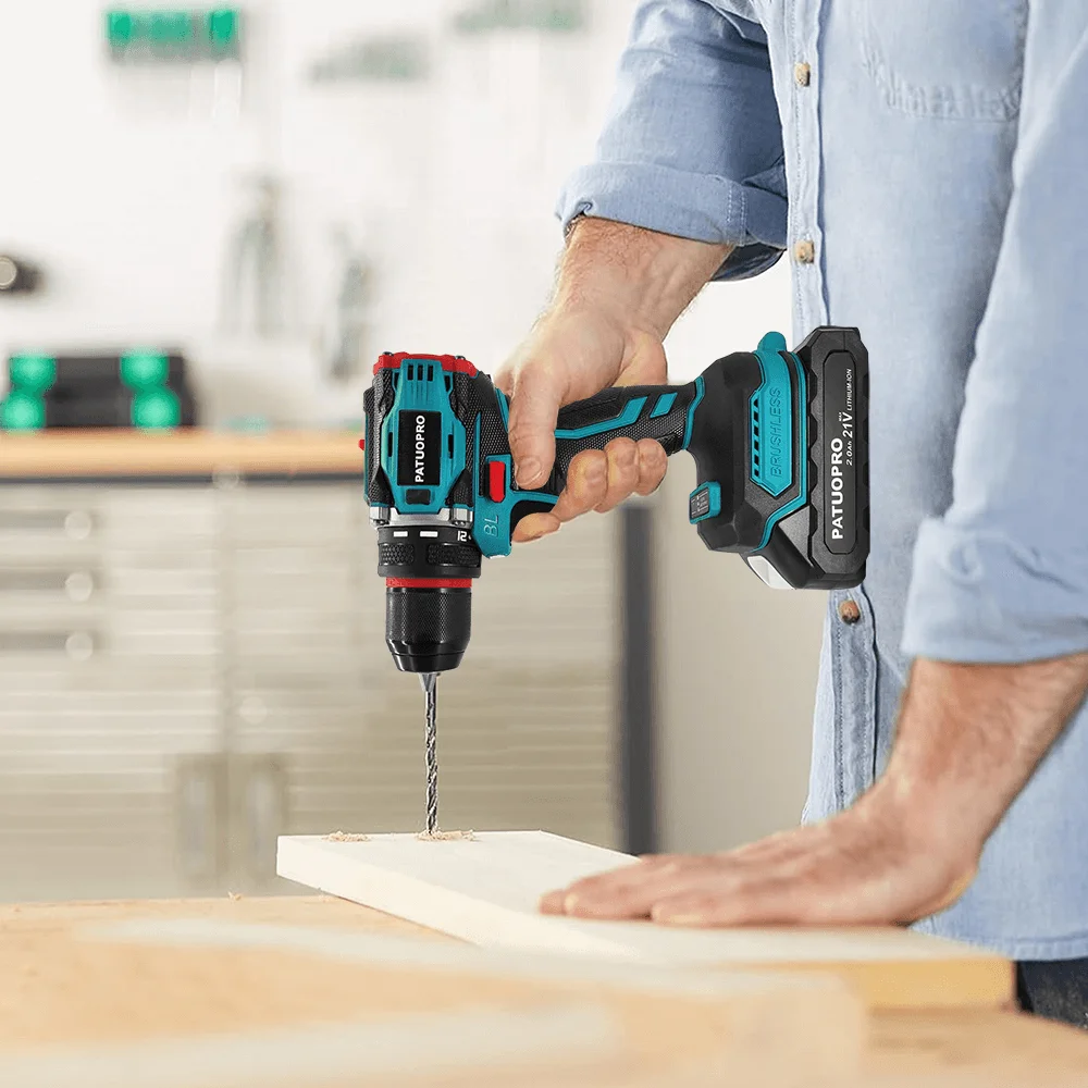 10mm Brushless 2-Speed สว่านไฟฟ้าสว่านไร้สายไขควงโลหะ Chuck เจาะเครื่องมือสําหรับ Makita 18V แบตเตอรี่ (ไม่มีแบตเตอรี่)