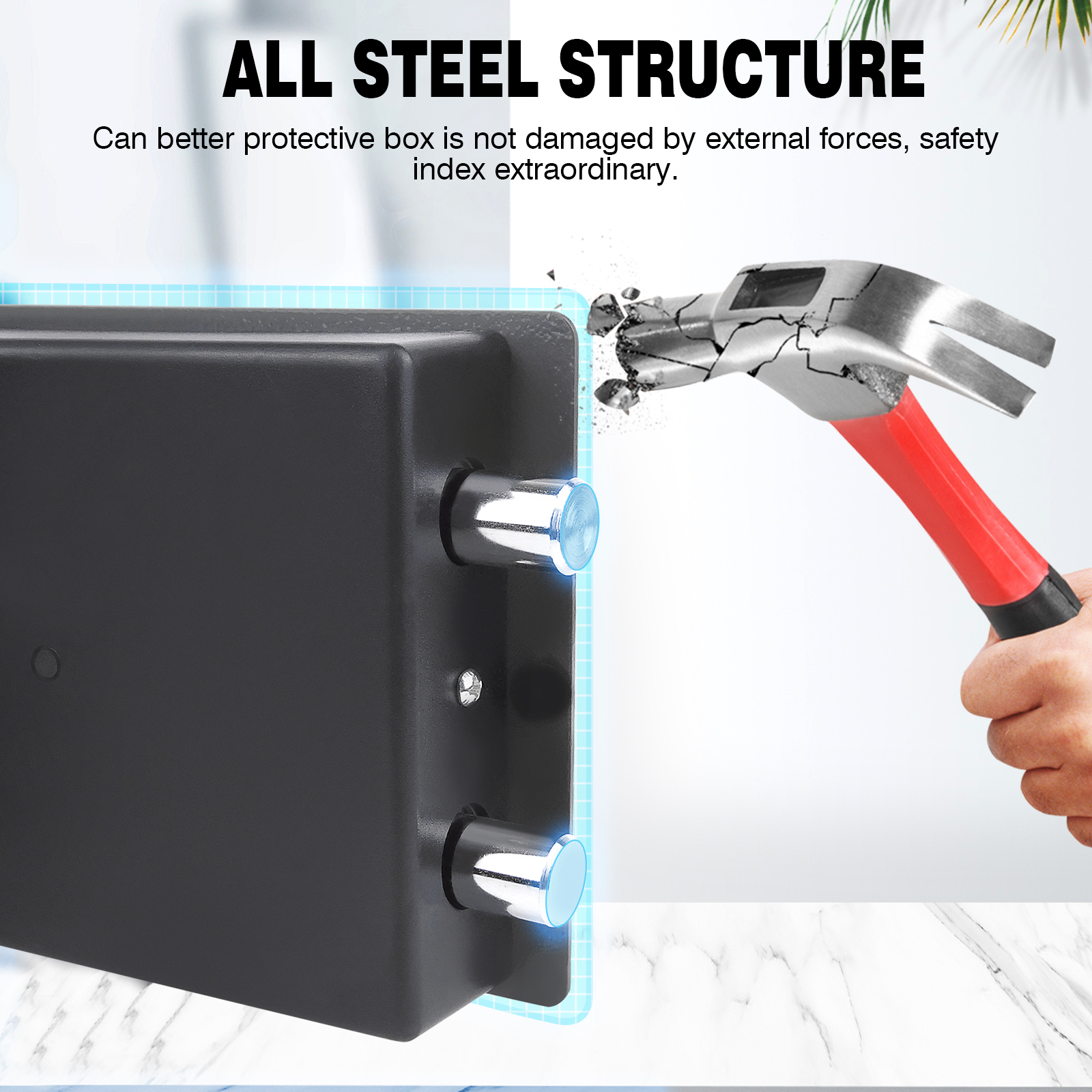 4.6L Security Box Electronic Digital Steel Safe Home Office Money Cash Safety Box With 2 Keys Electronic Security Commercial Box