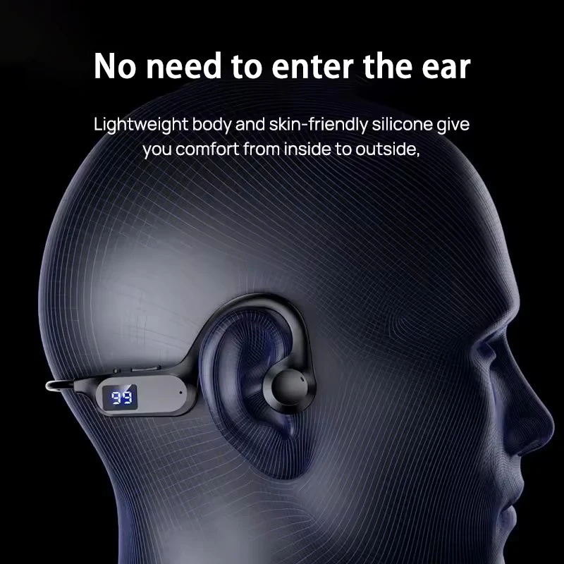 BMAD-auriculares inalámbricos de conducción ósea para deporte y natación, cascos compatibles con Bluetooth, manos libres con micrófono para correr X7