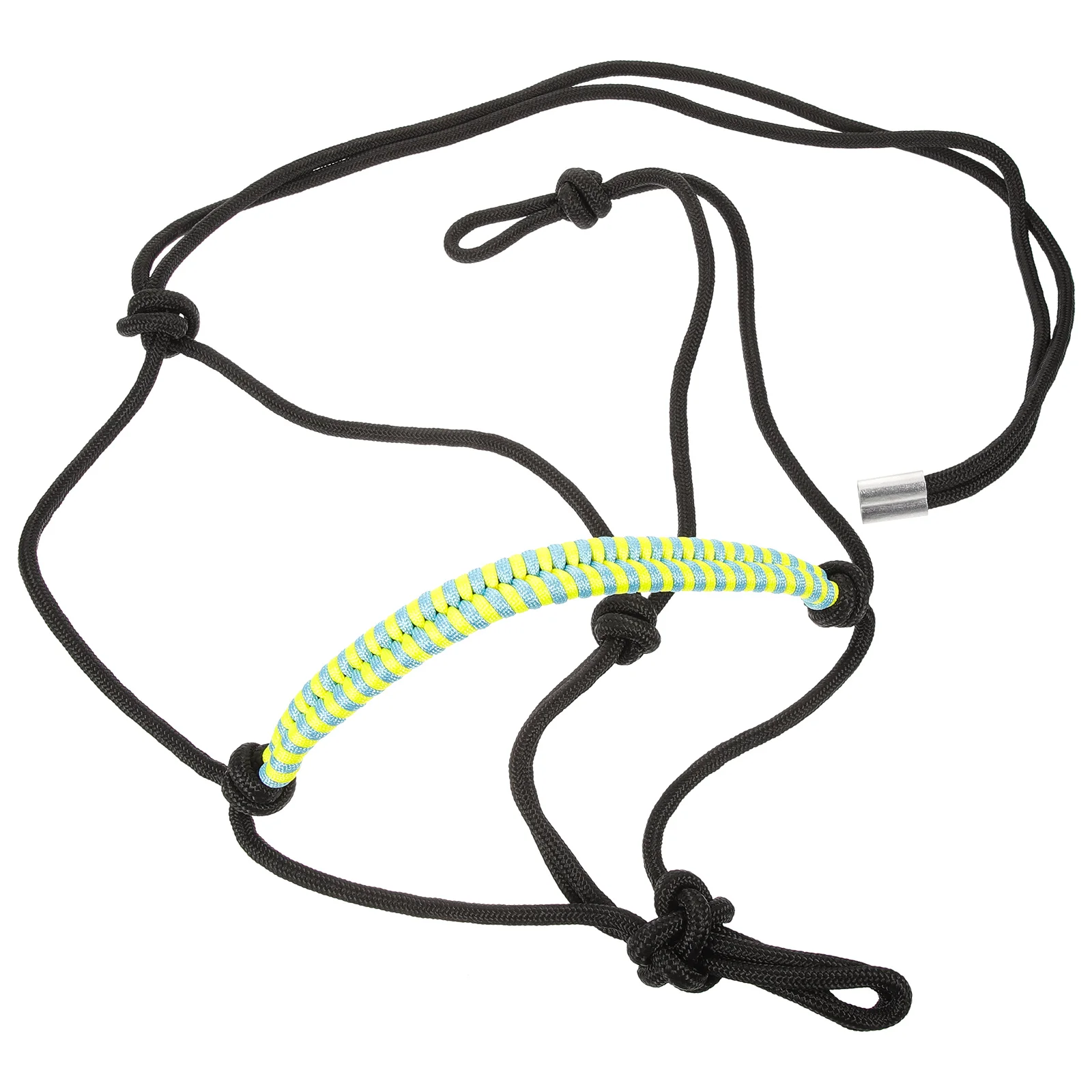 Verstellbares Multi-Knoten-Seil, geflochtener Pferdekopfhalter für Pferde, vollständiger Kragen, Hebegurt, Reiten, stabiler Pferdemopf, Kopfstück