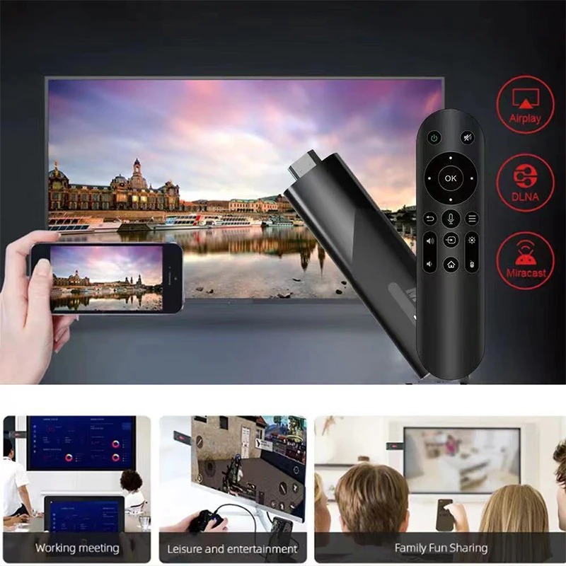 M98 Y10 Smart TV Stick Android 13 BT 5.0 ATV Allwinner H618 2,4G 5G Dual Wifi HDR10 6K Media Player TV Box