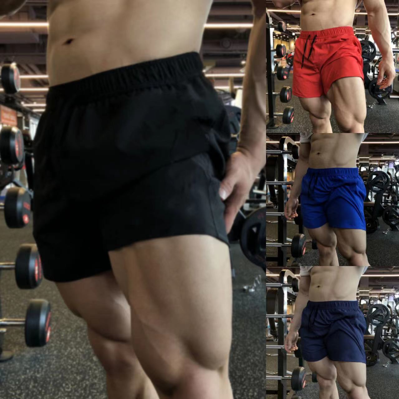 Pantalones cortos deportivos informales lisos de secado rápido para hombre, pantalones cortos de verano para gimnasio, Fitness, fútbol, correr, pantalones cortos para hombre, pantalones cortos para vacaciones en la playa