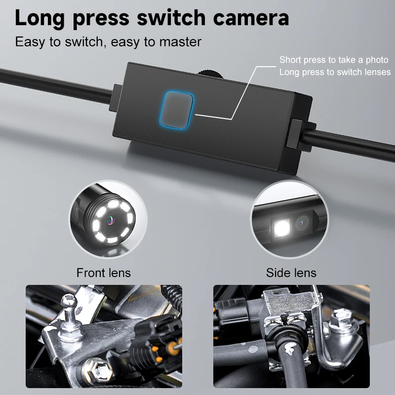 Endoscopio de TYPE-C HD1080P cámara Dual individual 3 en 1 Micro USB para teléfonos IOS IPhone Android boroscopio de inspección de tuberías impermeable