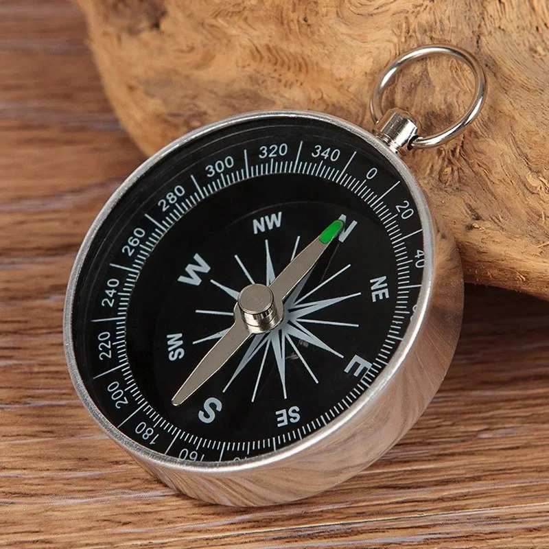 Hiking Backpack Compass Keychain Pendant Camping Navigation Aluminum Alloy Mini Kids Compass Outdoor Adventure Travel