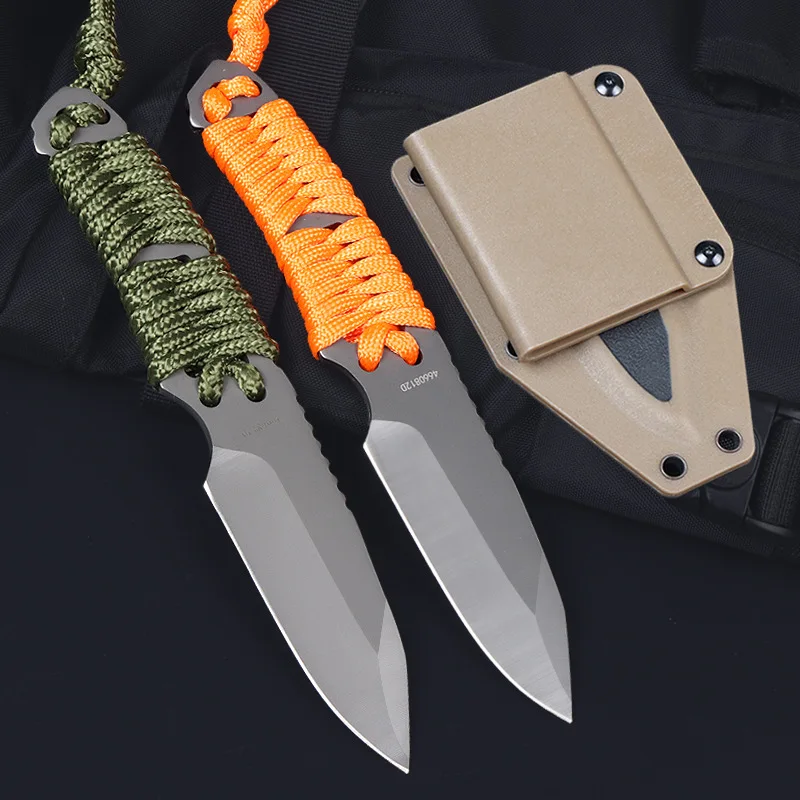 Coltello multiuso da esterno 1 pezzo, coltello tascabile EDC, lama fissa con fodero, coltello da campeggio, coltello da sopravvivenza, coltello da barbecue