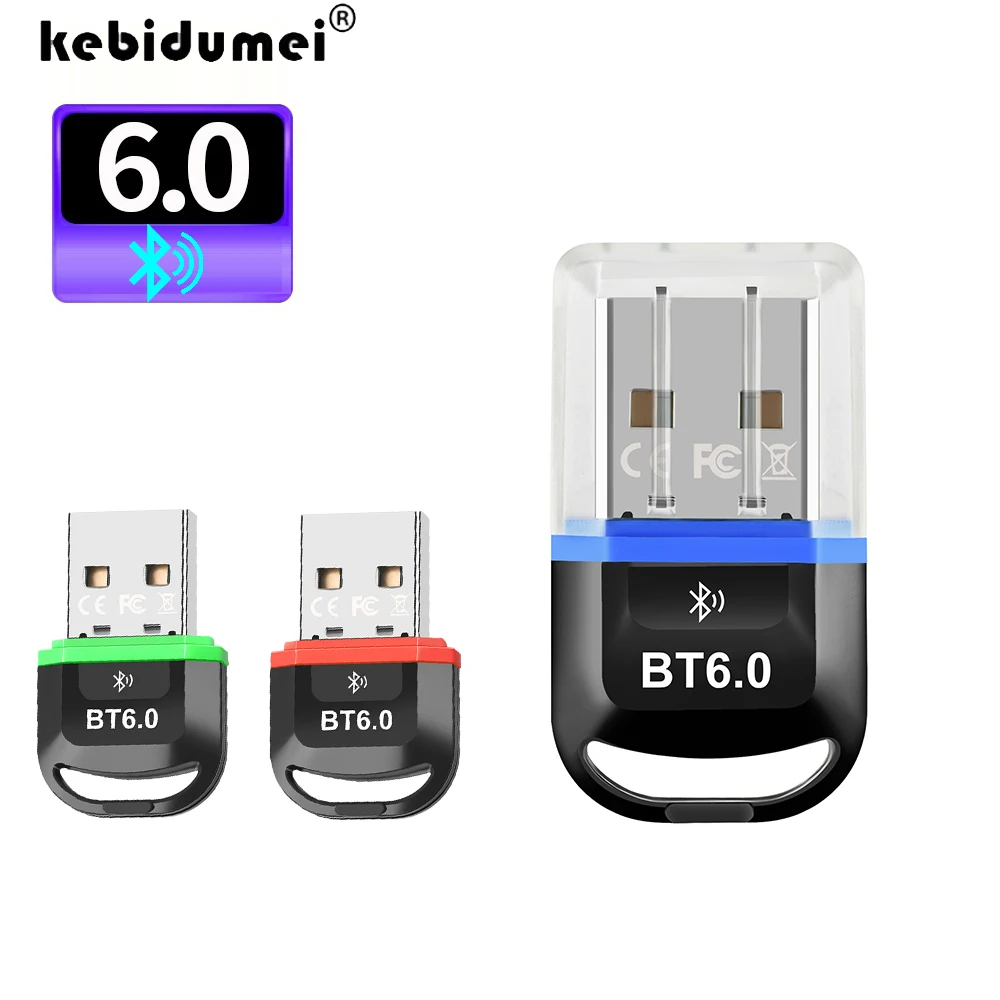 USB-адаптер Bluetooth 6.0 Bluetooth 5.4 Dongle для ПК Windows 11/10/8.1 Bluetooth-приемник-передатчик для клавиатуры/мыши