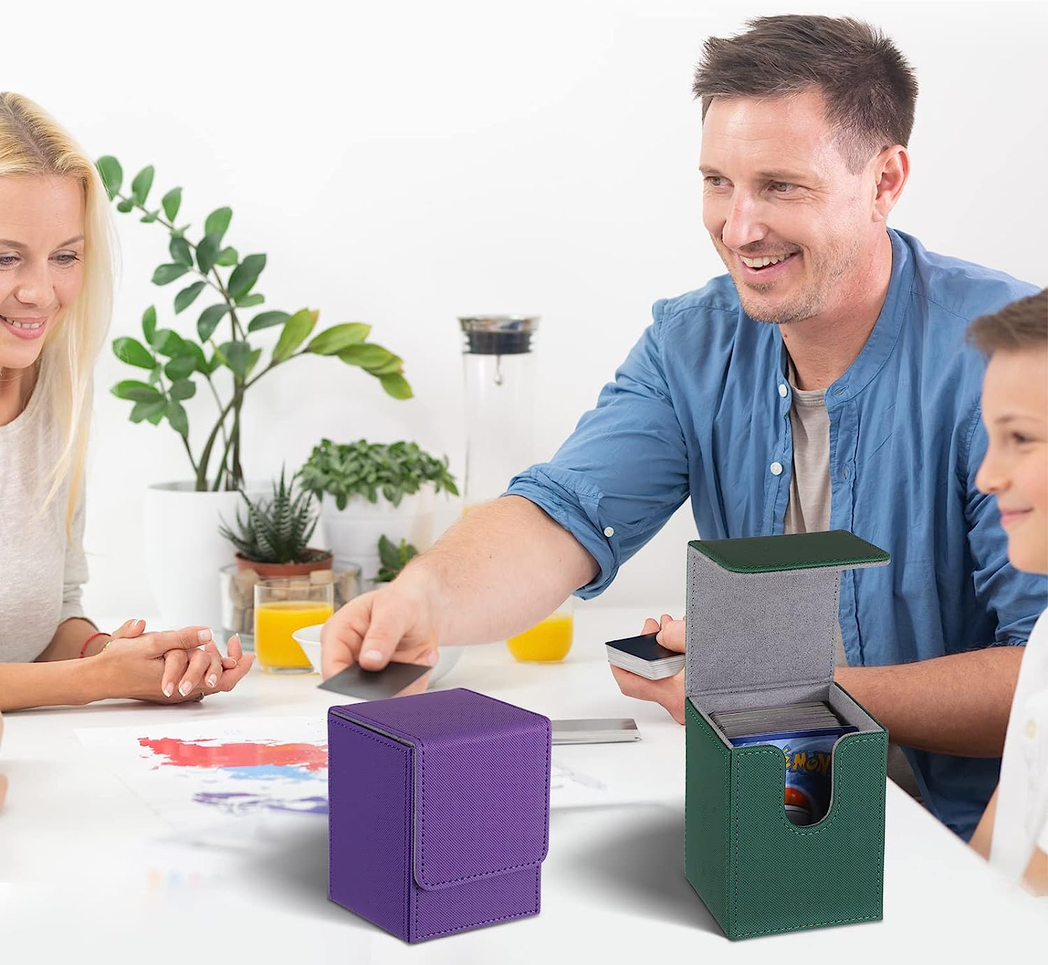 80 + ホットトレーディングカードデッキボックス Houder Grote Mtg Kaart オーガナイザー Opslag Verzamelbare ゲームカードケースプロテクターコンテナ