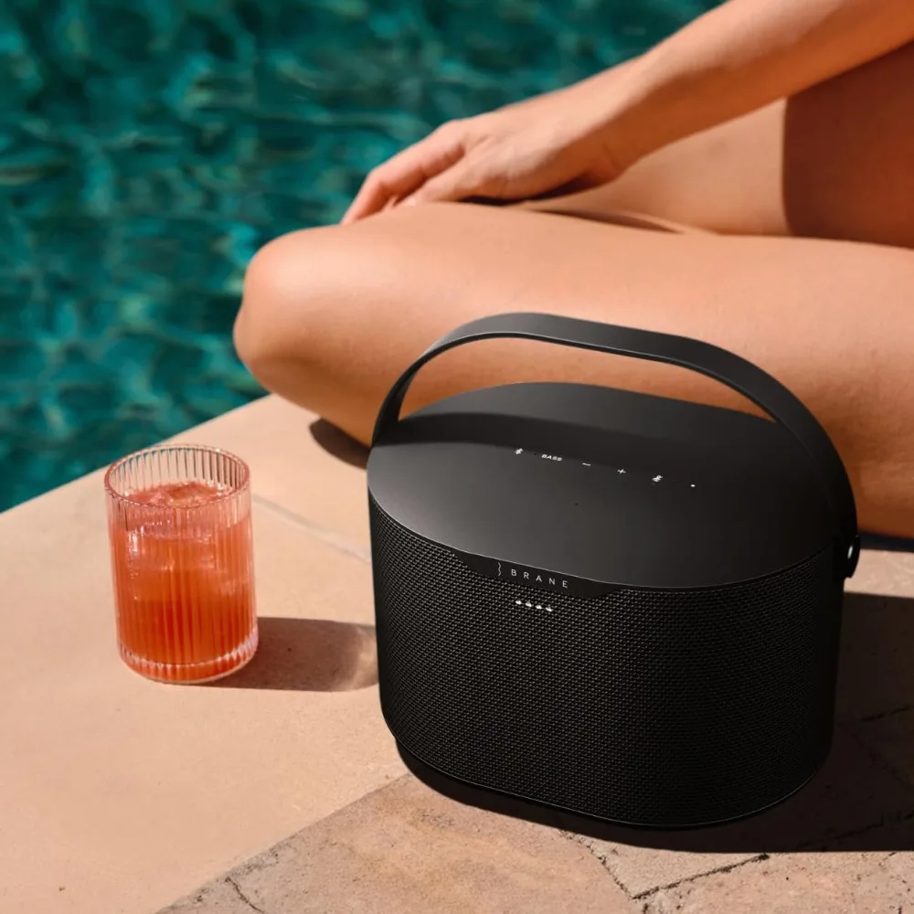 Brane X Smart Speaker, Portable Wireless Bluetooth Speaker, Internal RAD Subwoofer, 12 Hrs Playback, Waterproof IP57