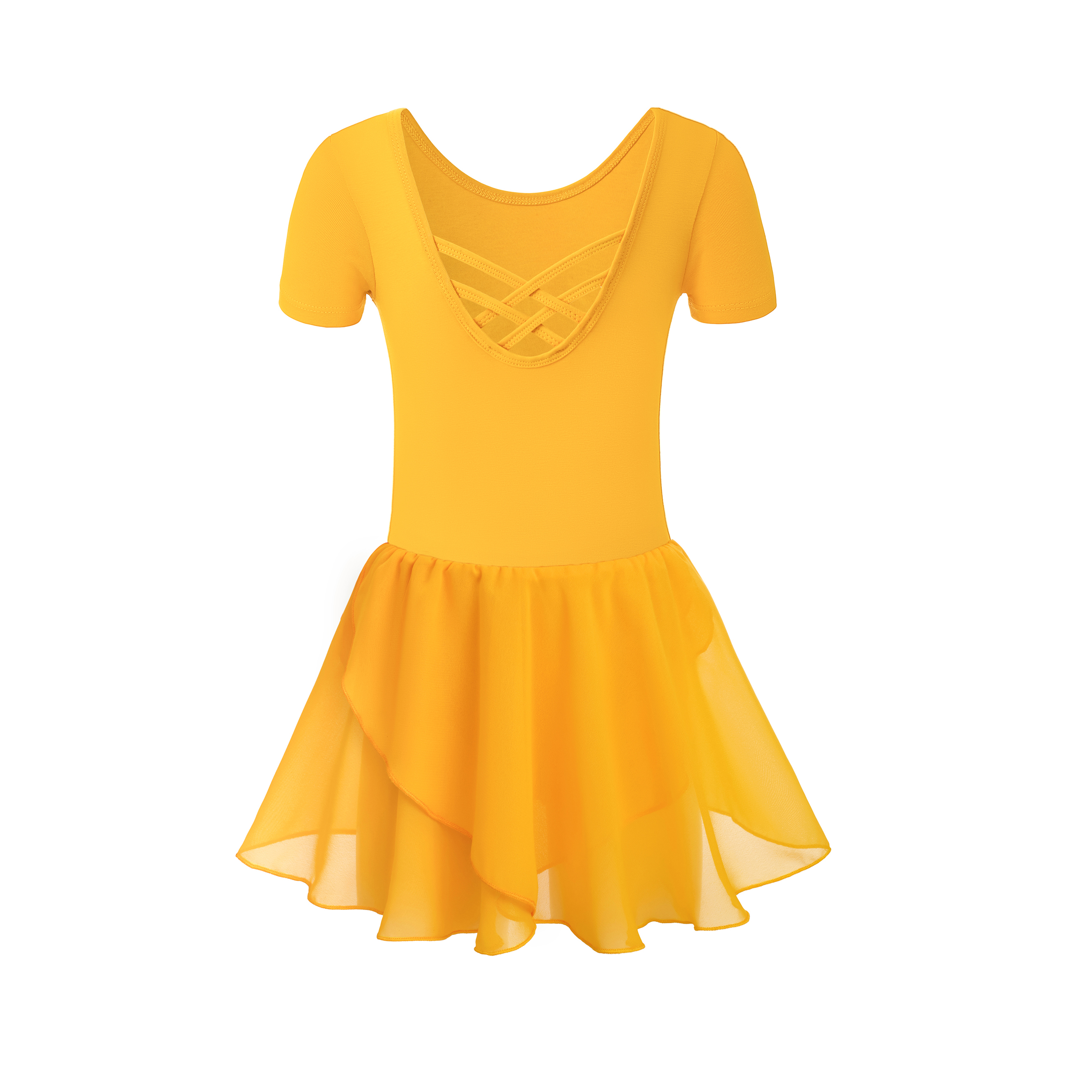 Collant de manga curta para meninas com saia vestido de dança infantil roupas de balé