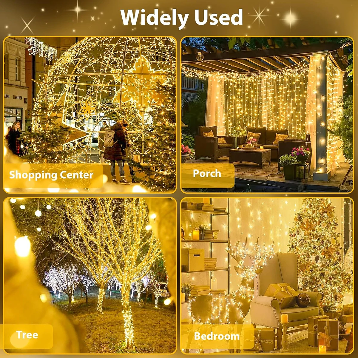 20M-100M Lucine LED String Ghirlanda Luce natalizia esterna per giardino Terrazza Albero Strada Decorazione della festa nuziale