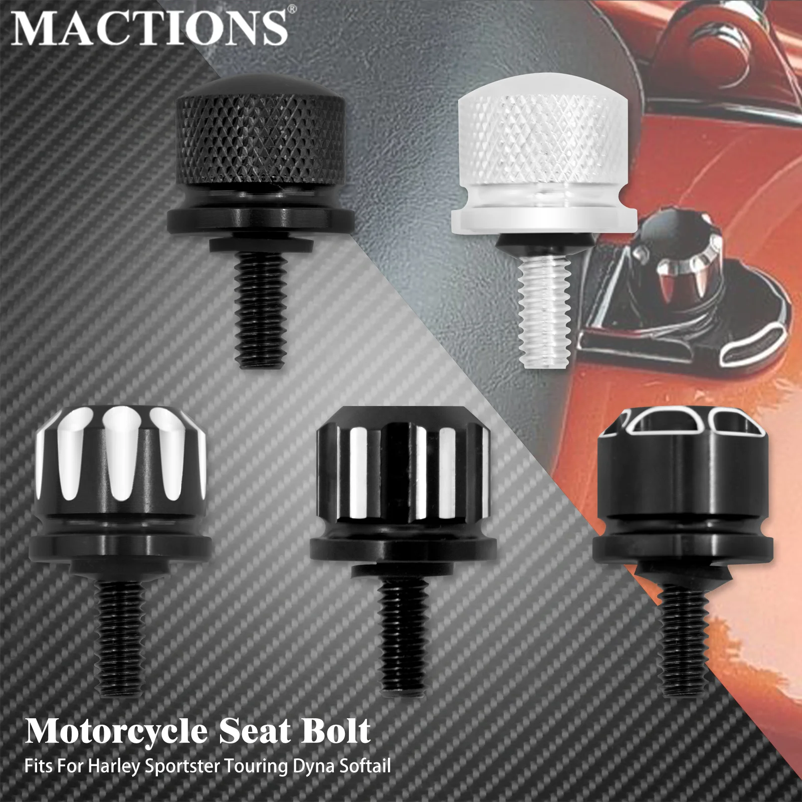 Xe Máy Ghế Sau Bu Lông Fender Bu Lông Ốc Vít 1/4 "-20 Sợi Chrome Cho Harley Sportster Dyna Softail Street Glide 1996-2015