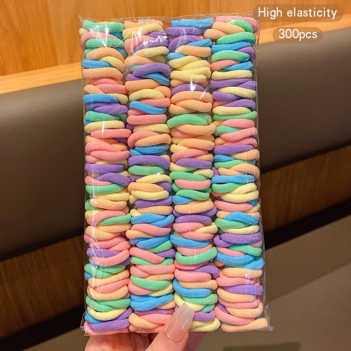 300 Haargummis, hohe Elastizität, langlebige Gummibänder, Haarringe, Haarschmuck