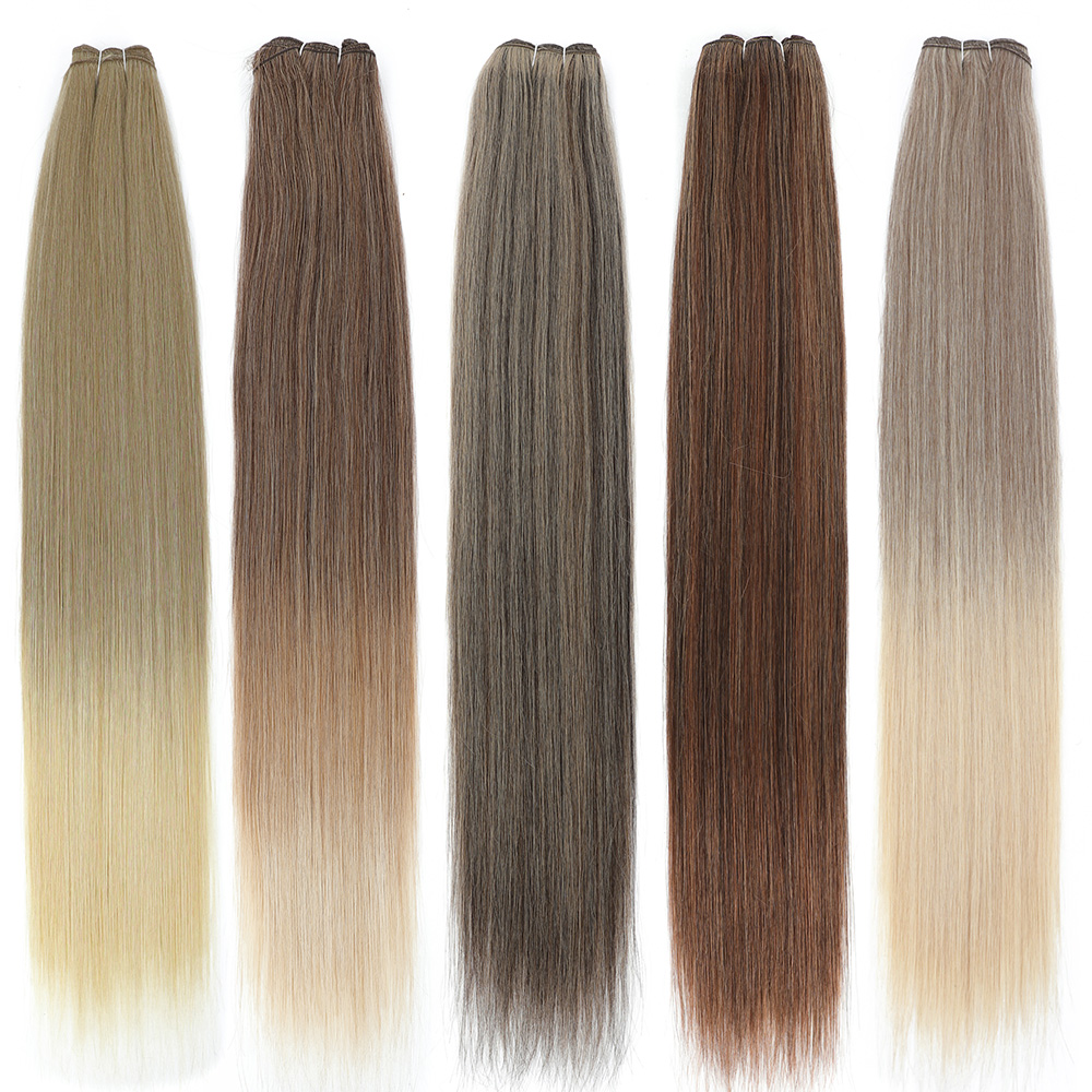 Био синтетические пучки волос 24-32 дюйма Ombre блондинка коричневый серый 27/613 Highlight M618 Высокотемпературное плетение волос 200 г 150 г/шт.