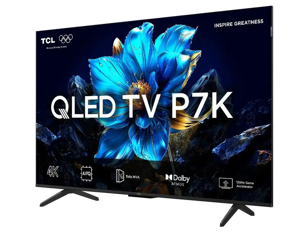 Smart TV 55" TCL 4K UHD QLED 55P7K Google TV AiPQ Google Assistente 3 HDMI 1 USB