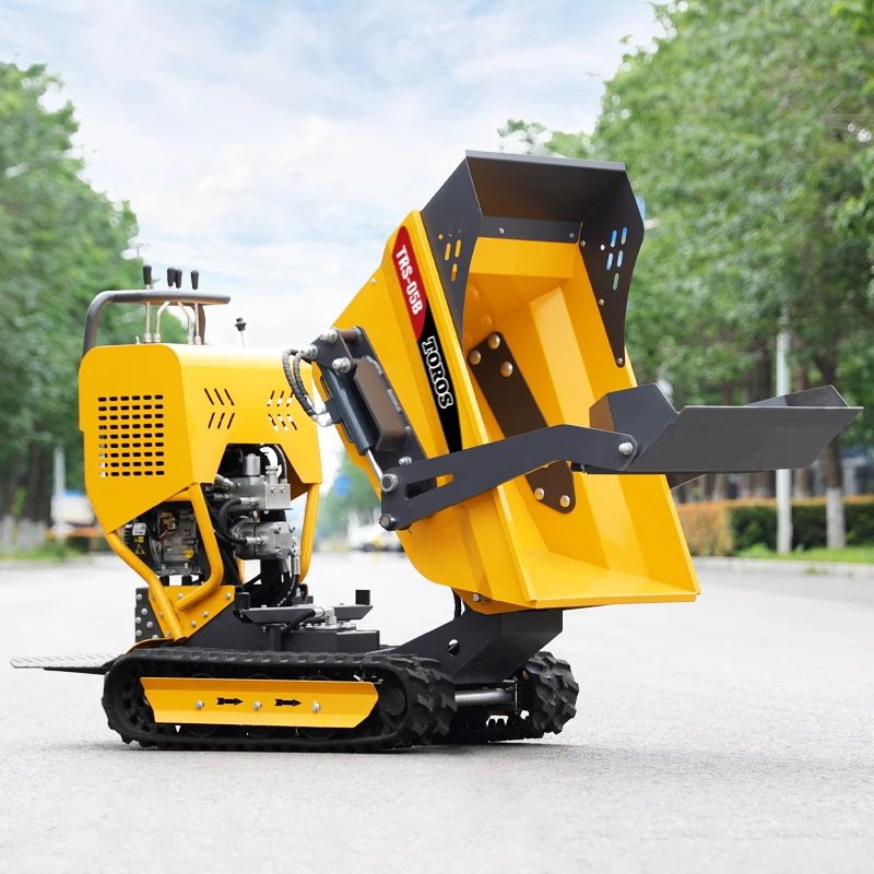 Factory Price Crawler Dumper 500kg Manual Tracked Dumper Agricultural Self Loading Hydraulic MINI Dump Truck customization Sale