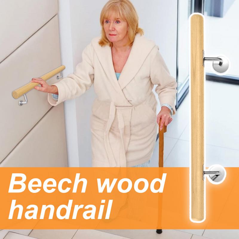 Corrimão da escada corrimão de mão interior para deck corrimão de madeira da escada ergonômica para casa varanda deck porta dentro e