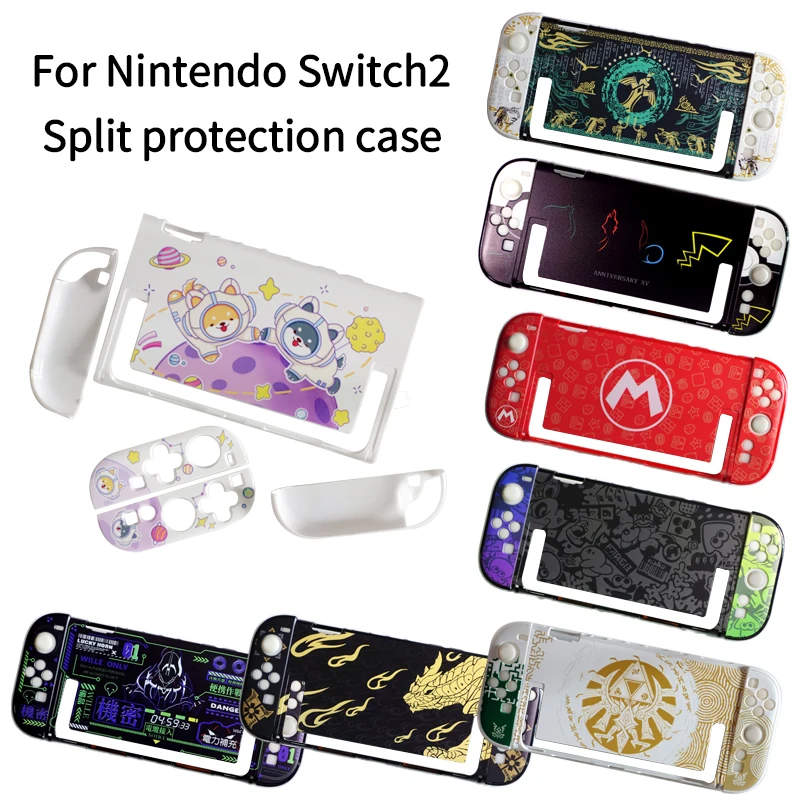 Para Nintendo Switch2 funda protectora dura poner en el muelle Switch 2 funda de protección dividida cubierta de PC consola NS2 carcasa dura