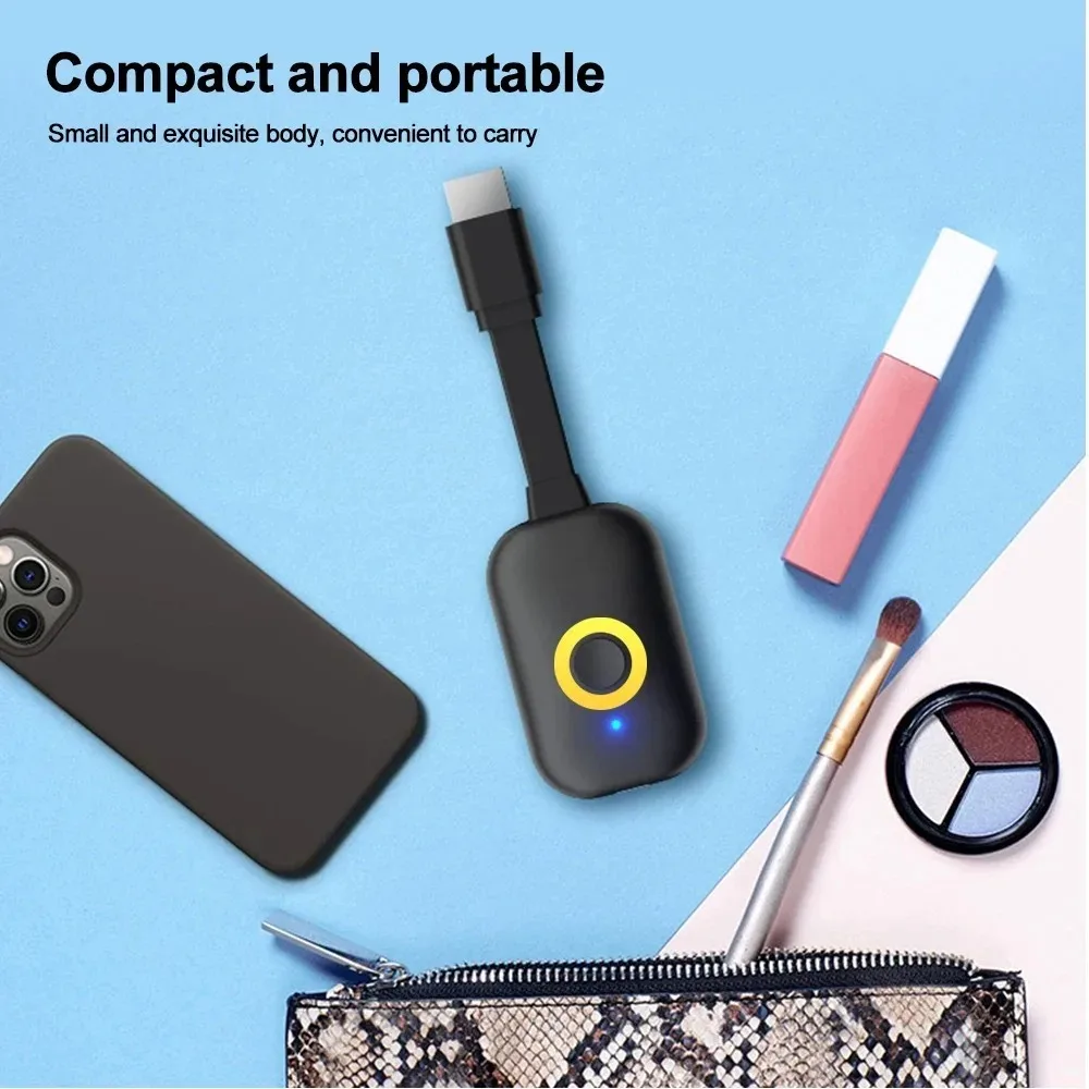 4K HDMI Adapter 2.4G/5G Dual Band Wireless WiFi Same Screen Devices TV Dongle Receiver TV Stick for For Android IOS to TV