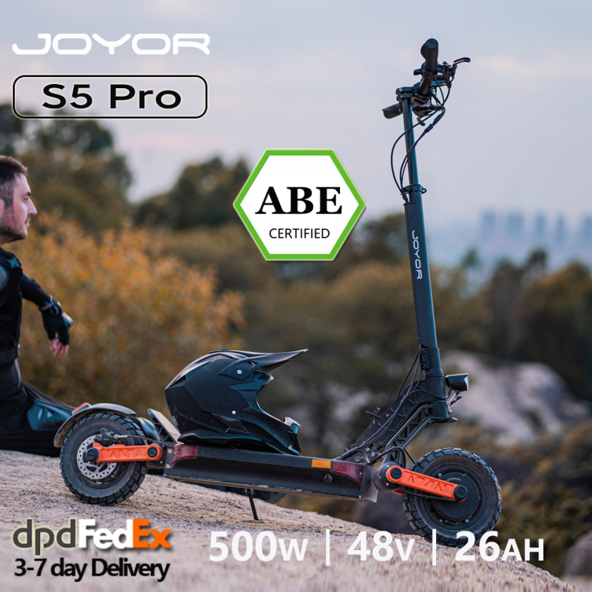 JOYOR S5 (ABE) elektrische scooter 500W met 48V 26Ah batterij 10" volwassenen e-scooter 20 km/h