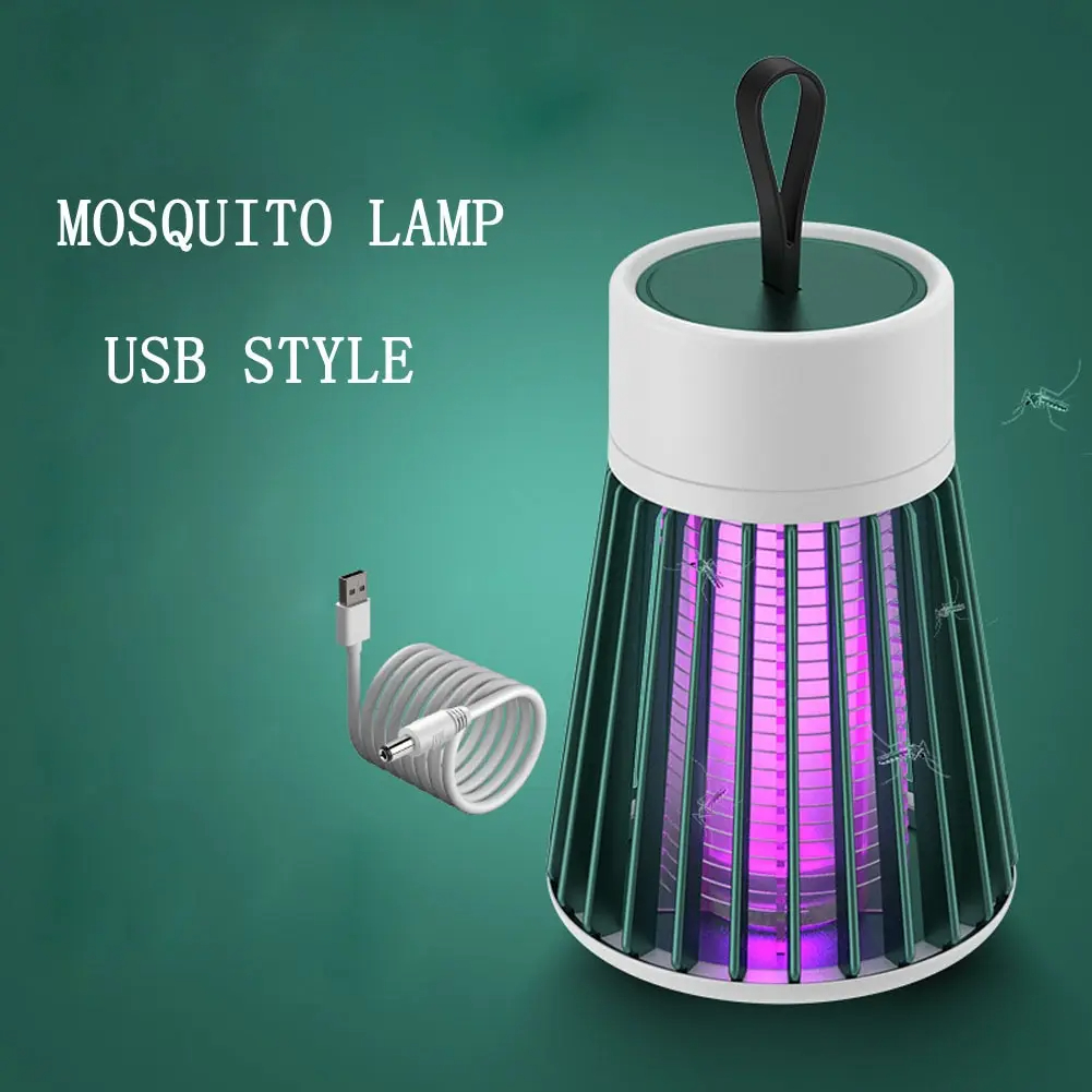 Porażenie prądem lampa przeciw komarom USB akumulator pułapka na muchy zabójca sypialnia odstraszający wyciszenie pułapka przeciw komarom na zewnątrz