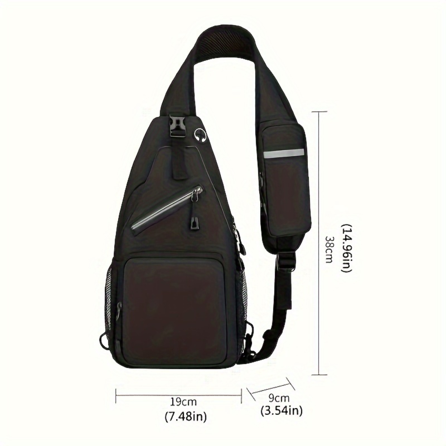 Lightweight Crossbody Sling Backpack for Women Men - Large Shoulder Bag for Hiking Traveling