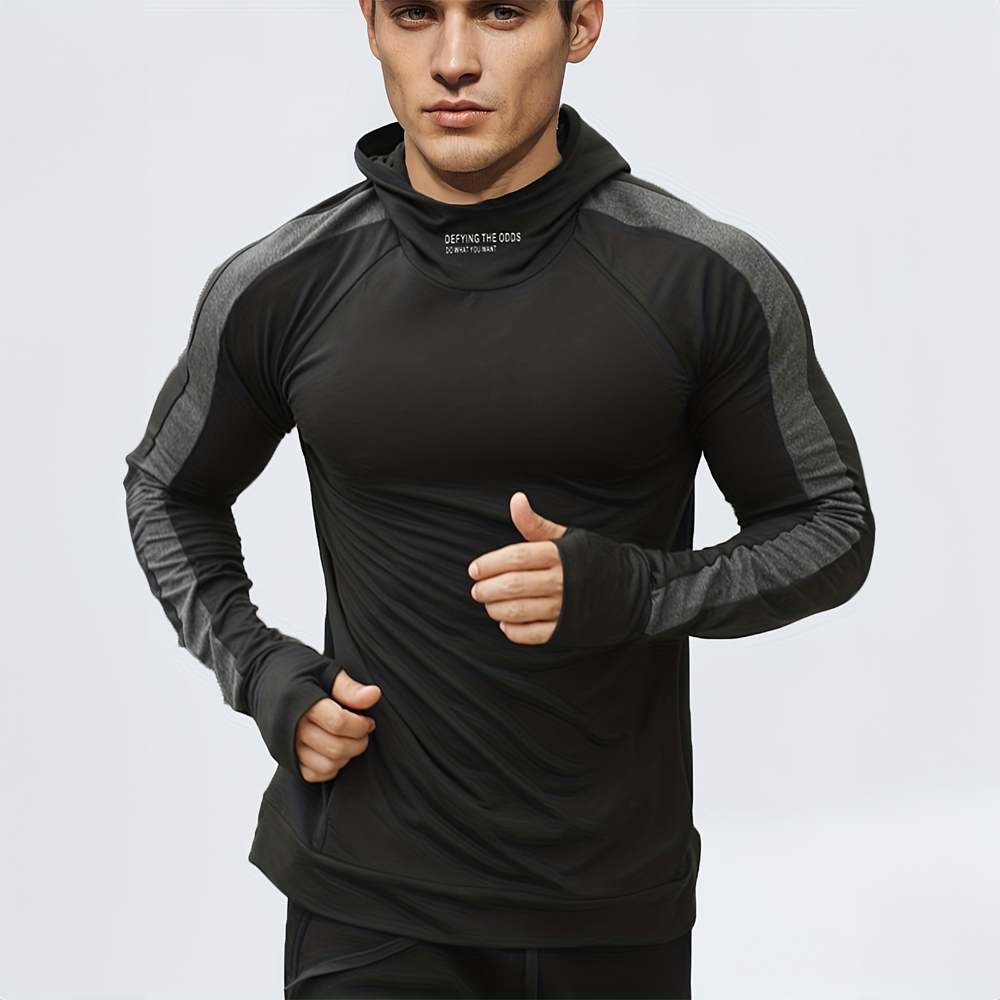 Otoño nueva ropa deportiva para correr ropa deportiva ajustada deportes trotar compresión Sudadera con capucha para hombres jersey de ocio al aire libre ropa para hombres