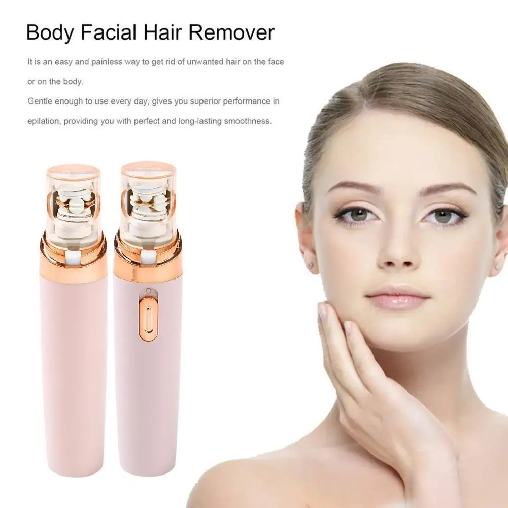 1pc Electric Eyebrow Trimmer Mini Eye Brow Epilator Razor Portable Removal Shaver Lipstick Hair Shape Tool Facial Painless D1G7