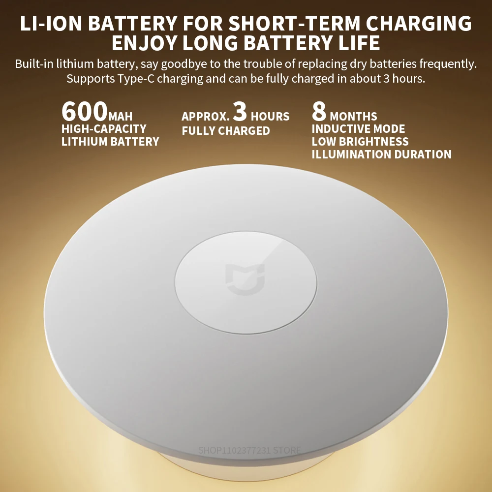 Luz nocturna Original XIAOMI Mijia, 3 brillos ajustables, Sensor de cuerpo humano inteligente infrarrojo, Base magnética para vida en casa inteligente