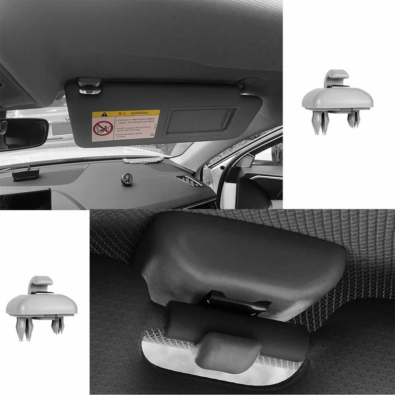 2 Chiếc Cho Xe Audi A1 A3 A4 A5 Q3 Q5 S3 S4 S5 TT Allroad 8U0857562A Màu Xám Nội Thất Xám Ánh Nắng Mặt Trời tấm Che Kẹp Móc Chân Đế Móc Treo