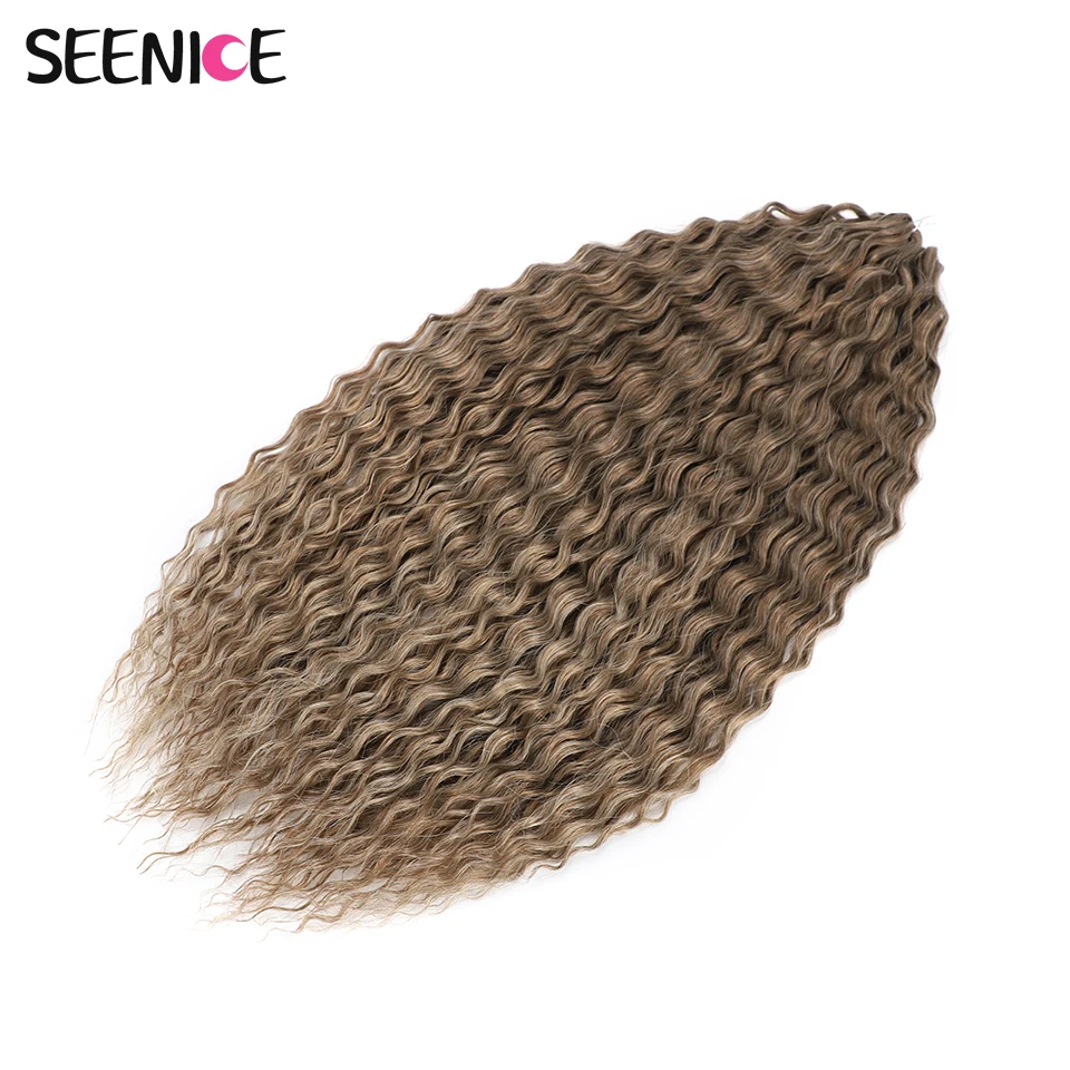 Ariel Water Wave Twist Häkelhaar, synthetische Zöpfe, Ombre Blond, Braun, 55,9 cm, Lockenhaar, tiefe Welle, Flechten, Haarverlängerung