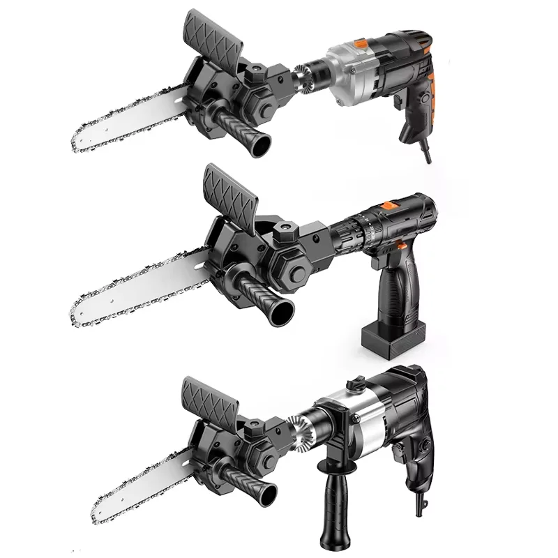 Taladro eléctrico de 4/6 pulgadas modificado a herramienta adaptadora de motosierra eléctrica Kits de cabezales de conversión portátiles poda de carpintería