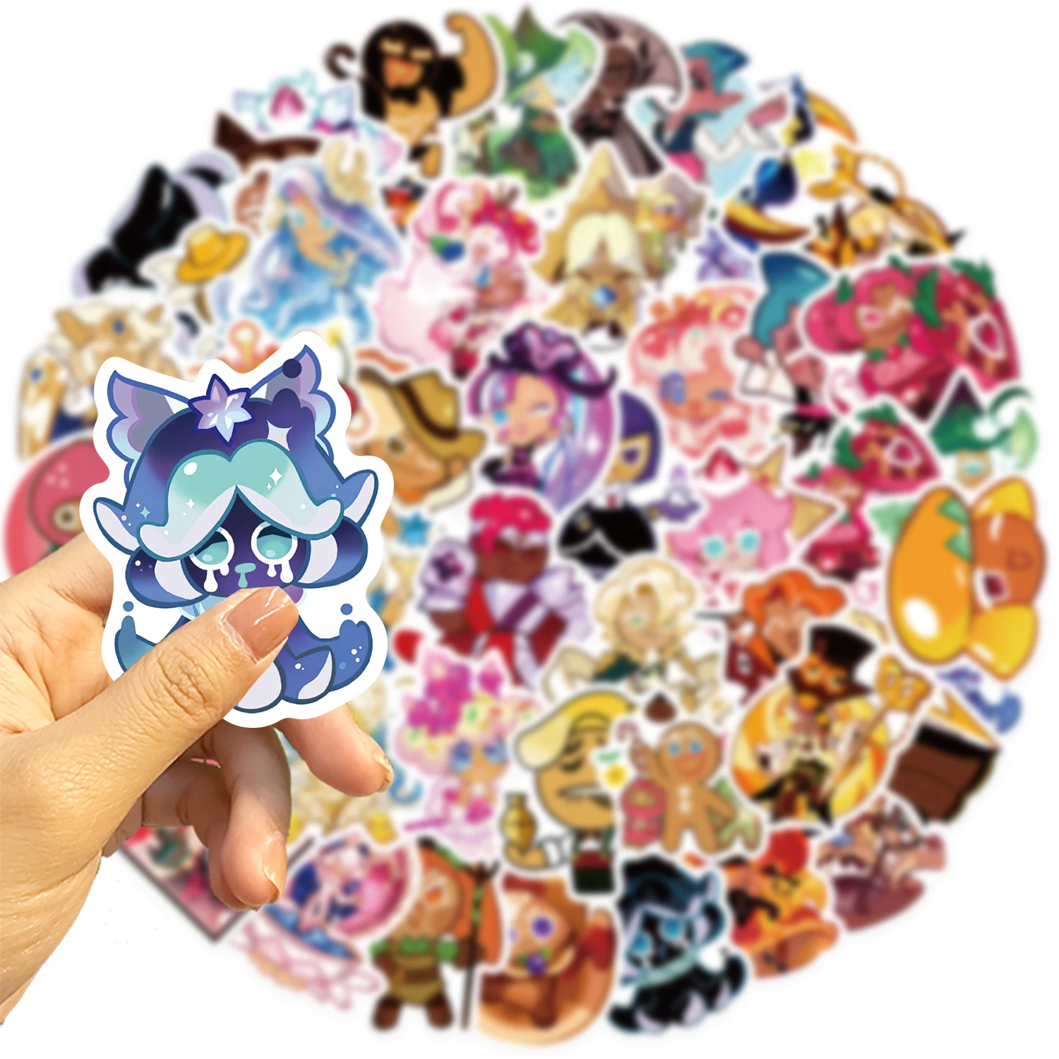 50 Uds. De pegatinas de Cookie Run Kingdom, bricolaje, diario, portátil, equipaje, monopatín, pegatinas de grafiti, juguetes clásicos divertidos