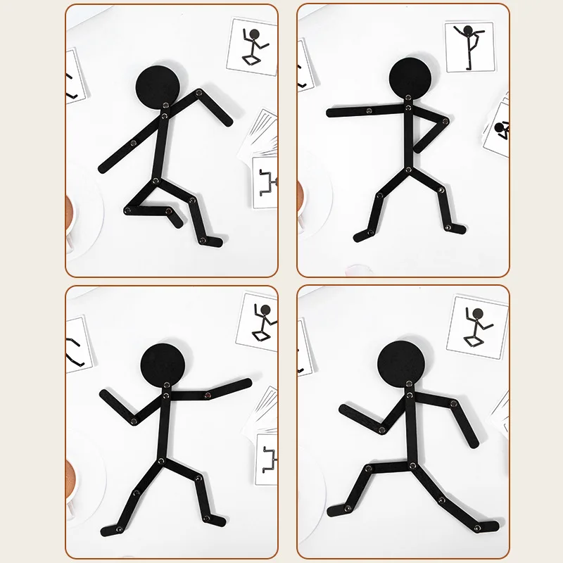 Bambini Montessori Educational Wooden Stick Men Puzzle Game Baby invention Kids Hand Skill Fine Motor Training assemblare i giocattoli