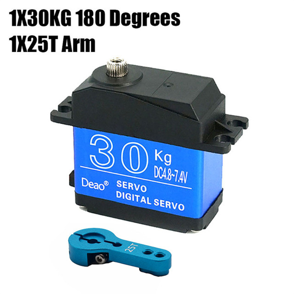 กันน้ํา 20KG 25KG 30KG 35KG Servo 180 องศา 270 องศาแรงบิดขนาดใหญ่ Digital Servo เกียร์โลหะสําหรับ RC รถรถบรรทุก