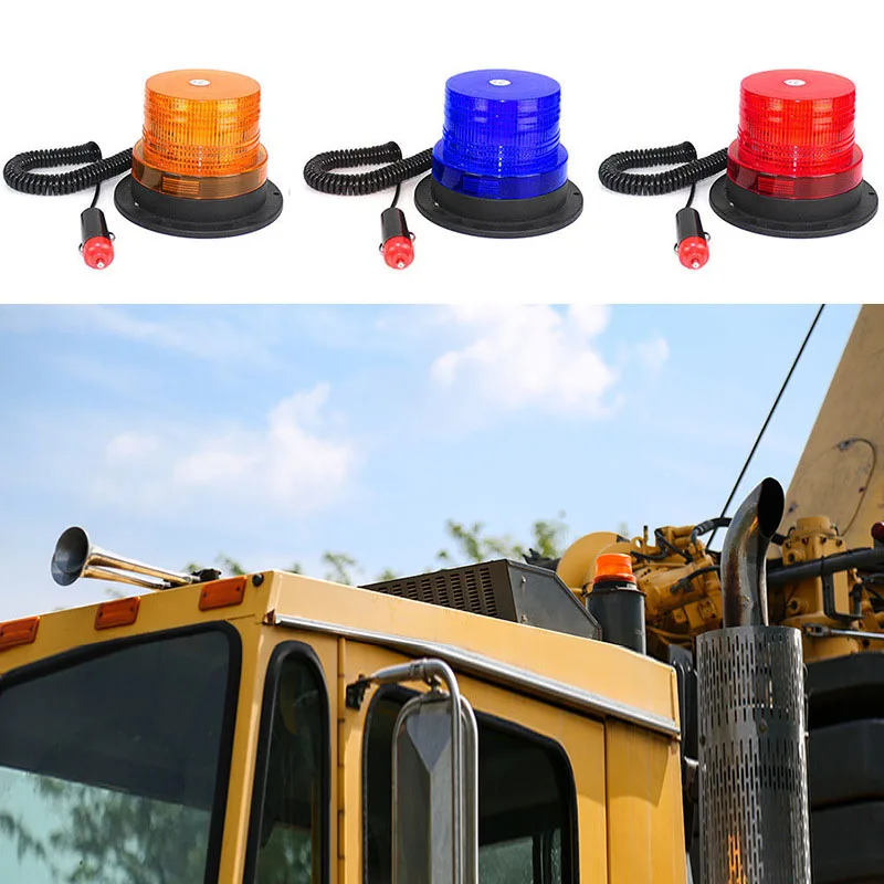 KOOJN 12V24V Warning Light School Bus Foggy and Explosive Flashing Light Environmental Sanitation LED Forklift Warning Light